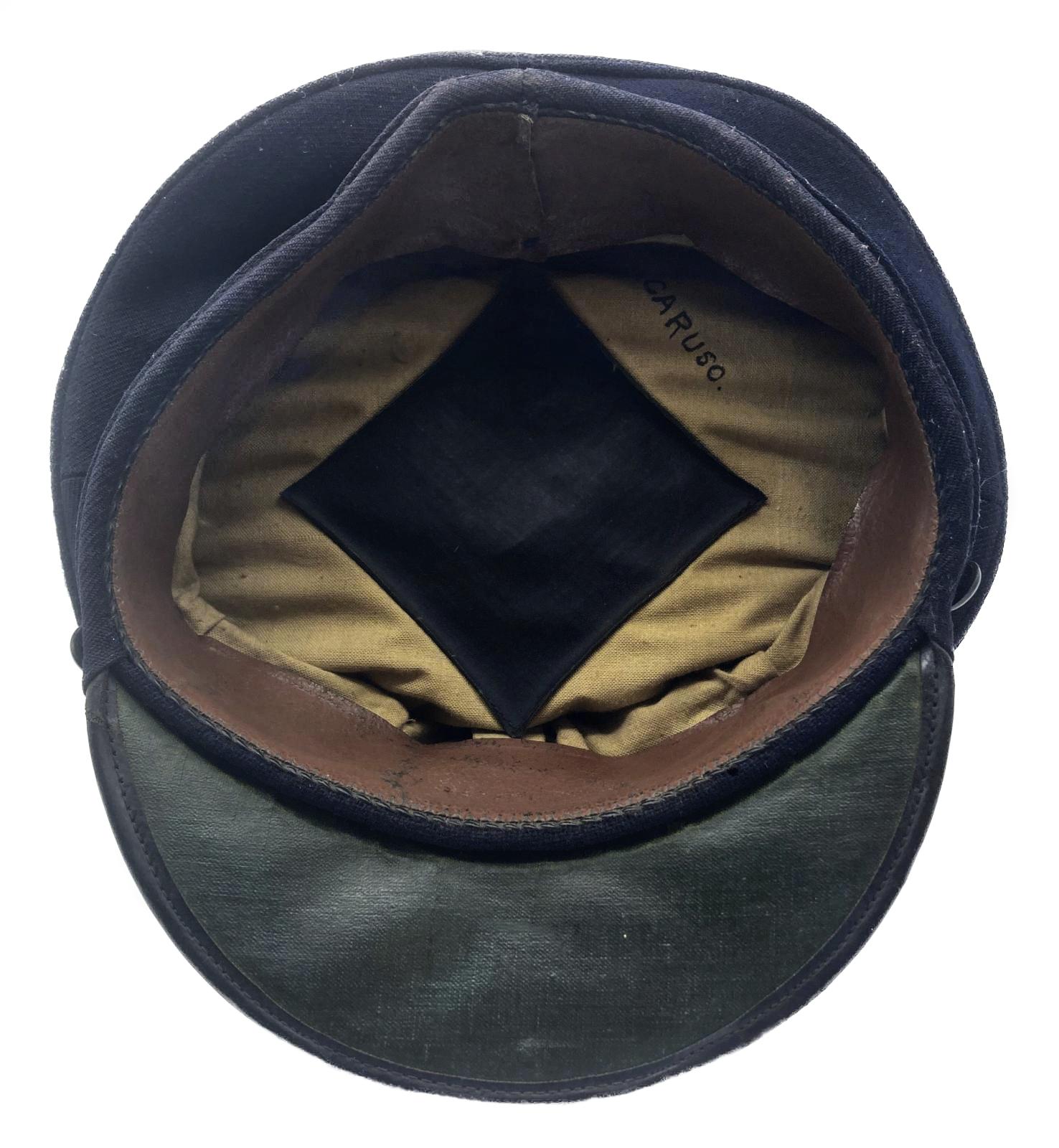 Australian Air League peaked cap with metal badge - view from below