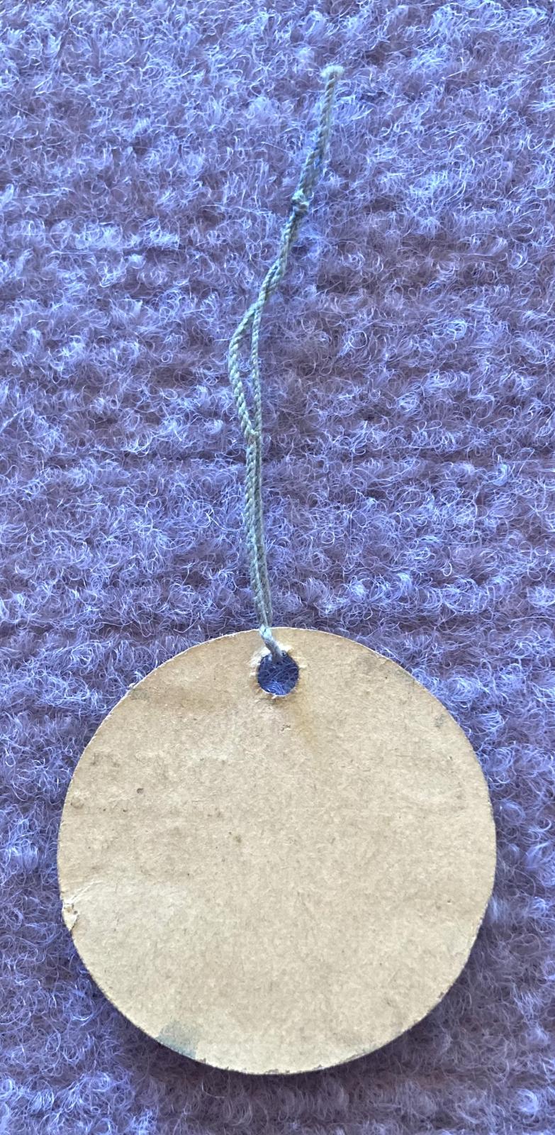 Reverse of WWI fundraising tag - R.S.S. Day