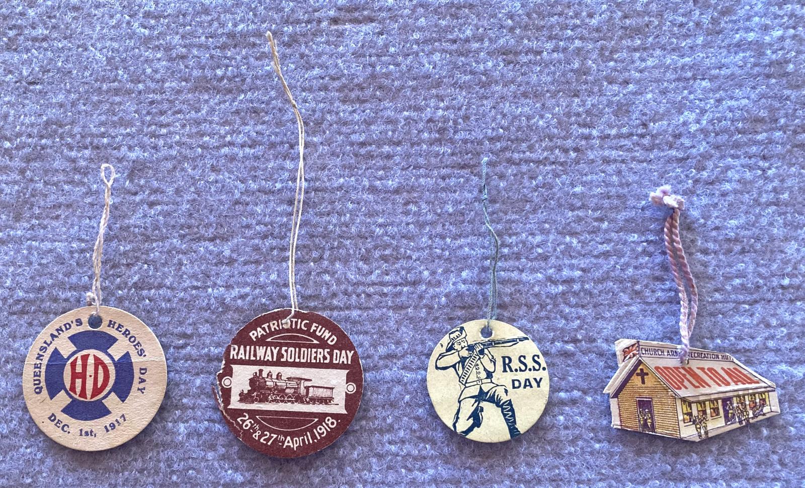 Group of fundraising tags associated with Roy Dennett