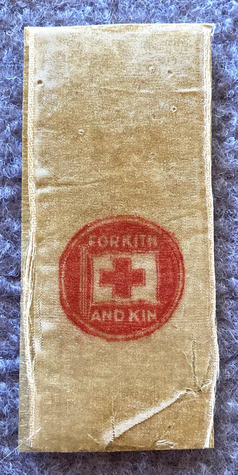 WWI fundraising ribbon - For Kith and Kin, Red Cross Day 1915