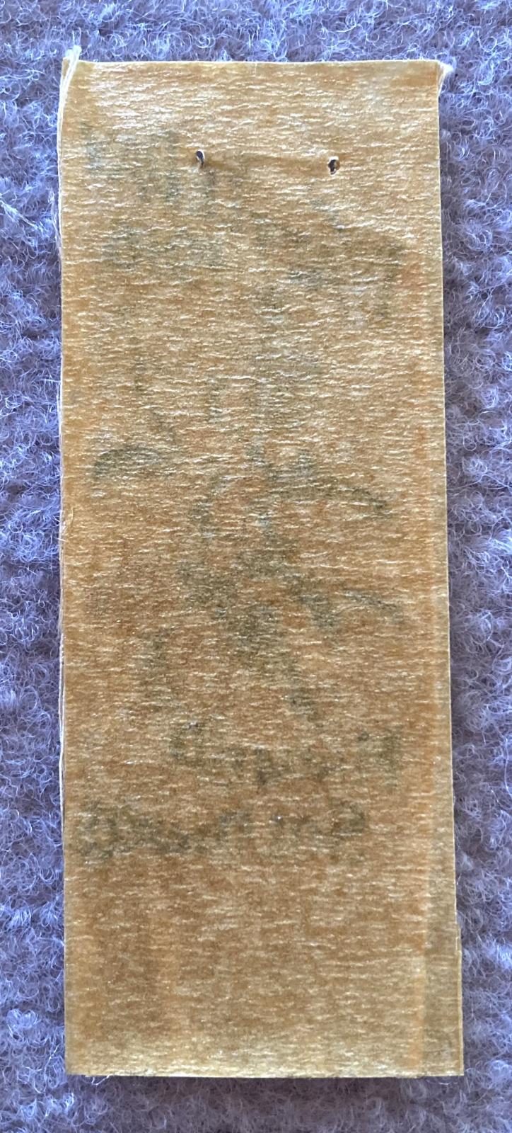 Reverse of Wattle Day 1916 fundraising ribbon