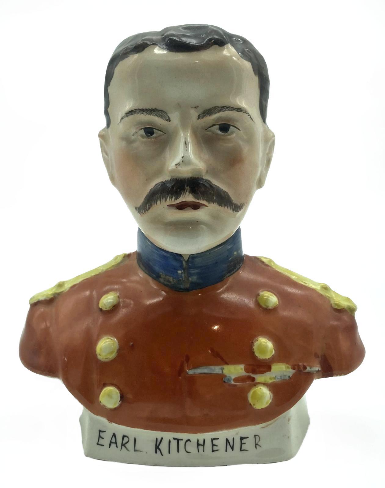 Ceramic bust of Lord Kitchener - front view