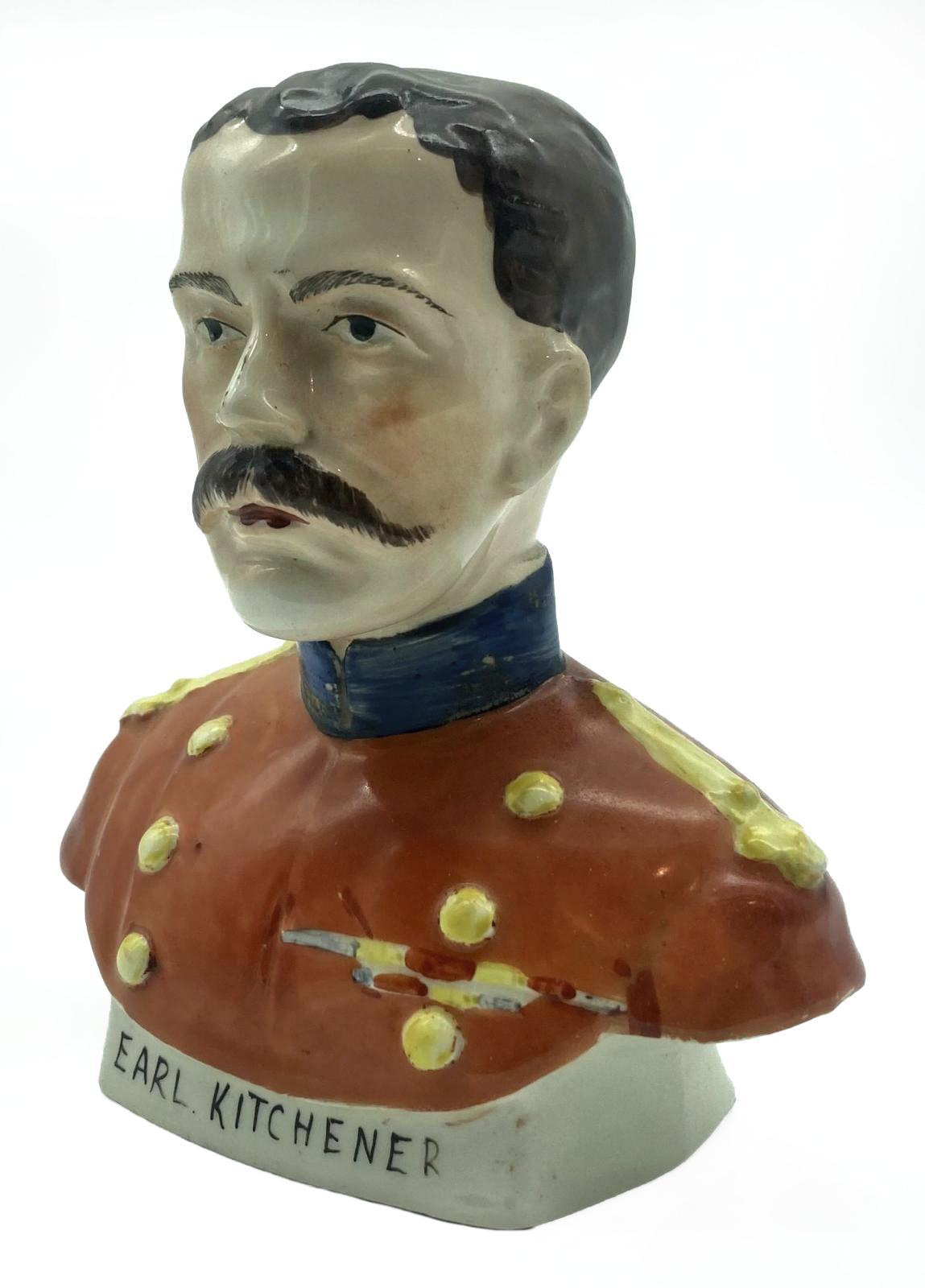 Ceramic bust of Lord Kitchener - other side view