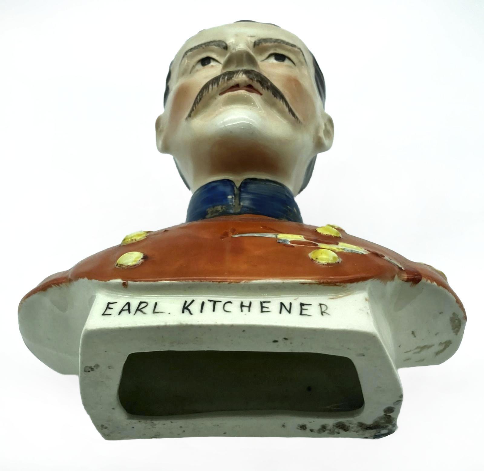 Ceramic bust of Lord Kitchener - bottom view