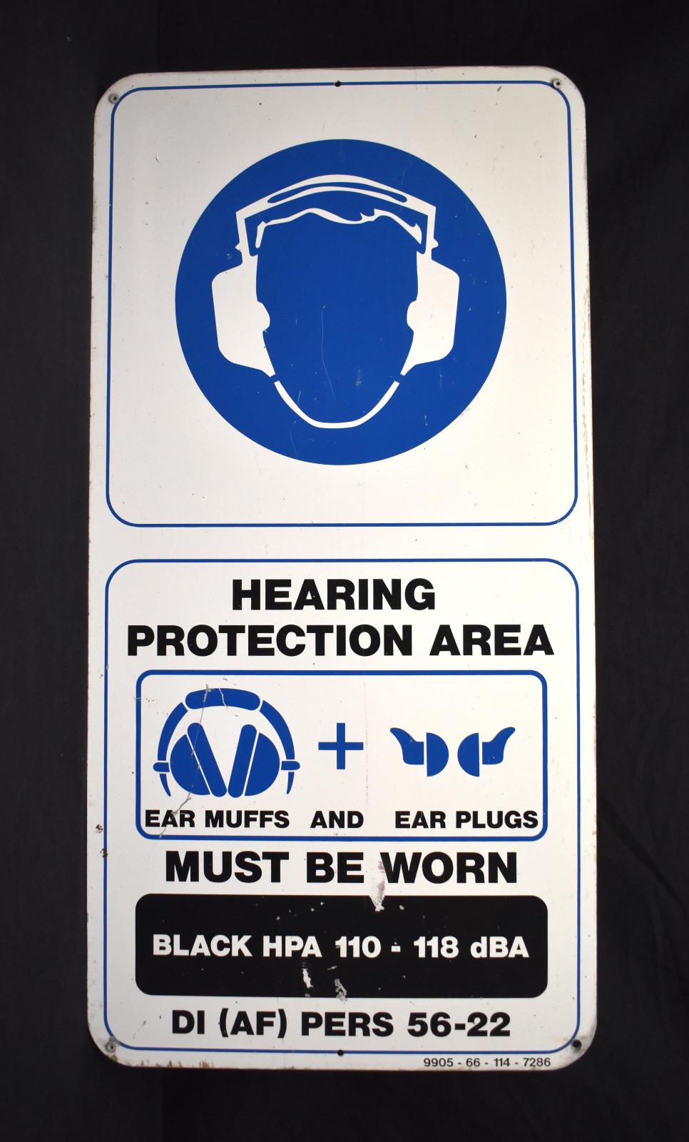 HMAS Perth II Hearing Protection Sign