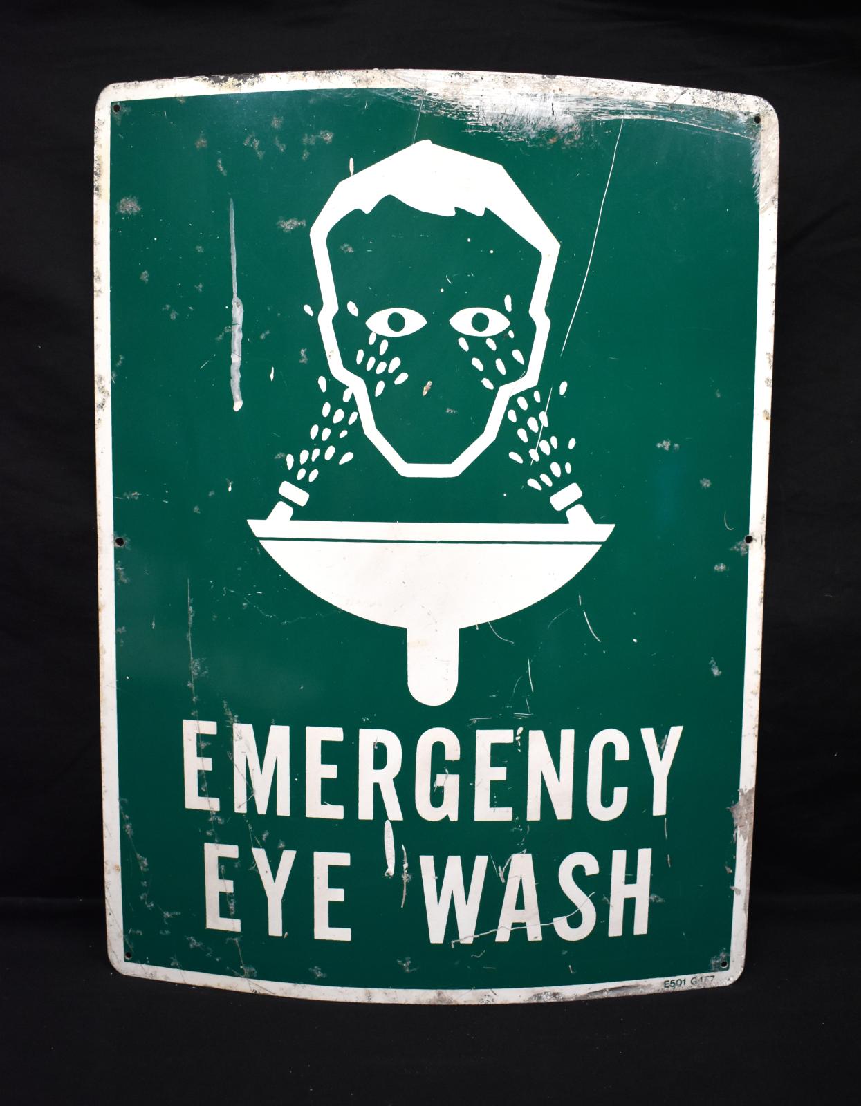 HMAS Perth II Emergency Eye Wash Sign