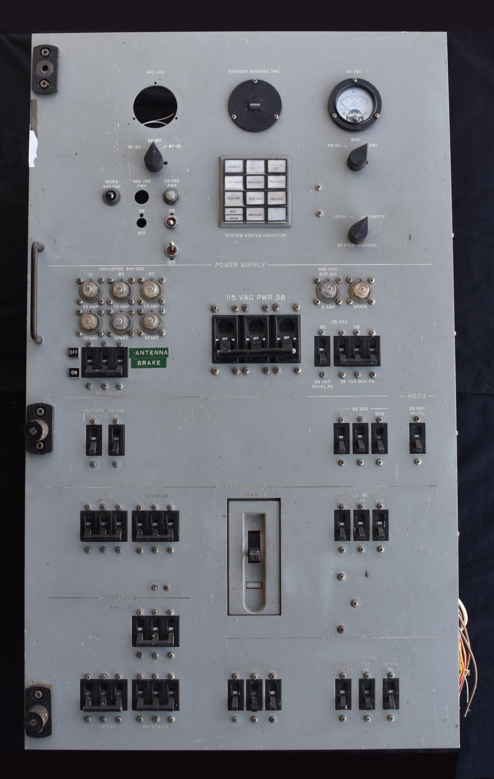 HMAS Perth II Electrical Computer Systems Panel Front