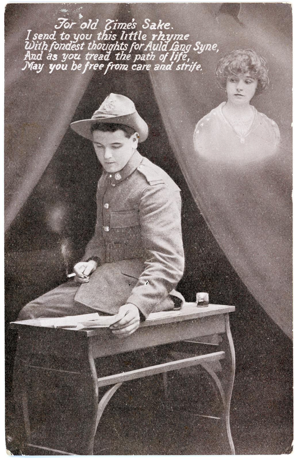 First World War Postcard sent from Pte. Edward Charles MOUCHEMORE 6351