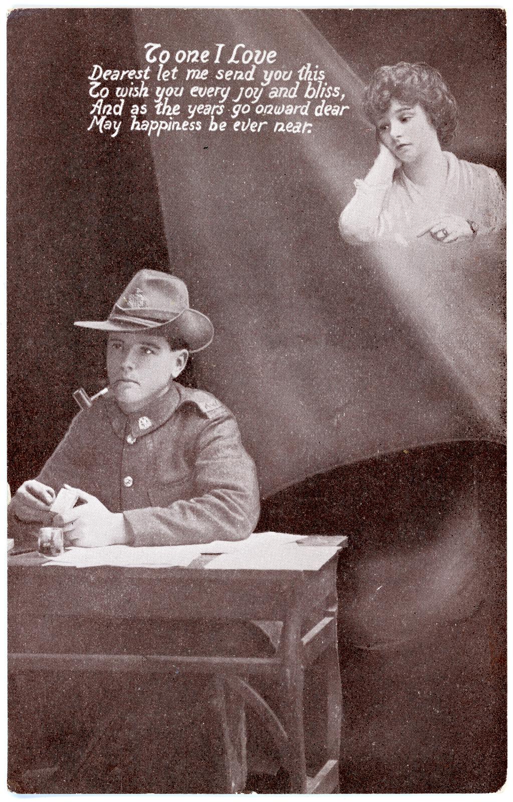First World War postcard sent from Pte. Edward Charles MOUCHEMORE 6351