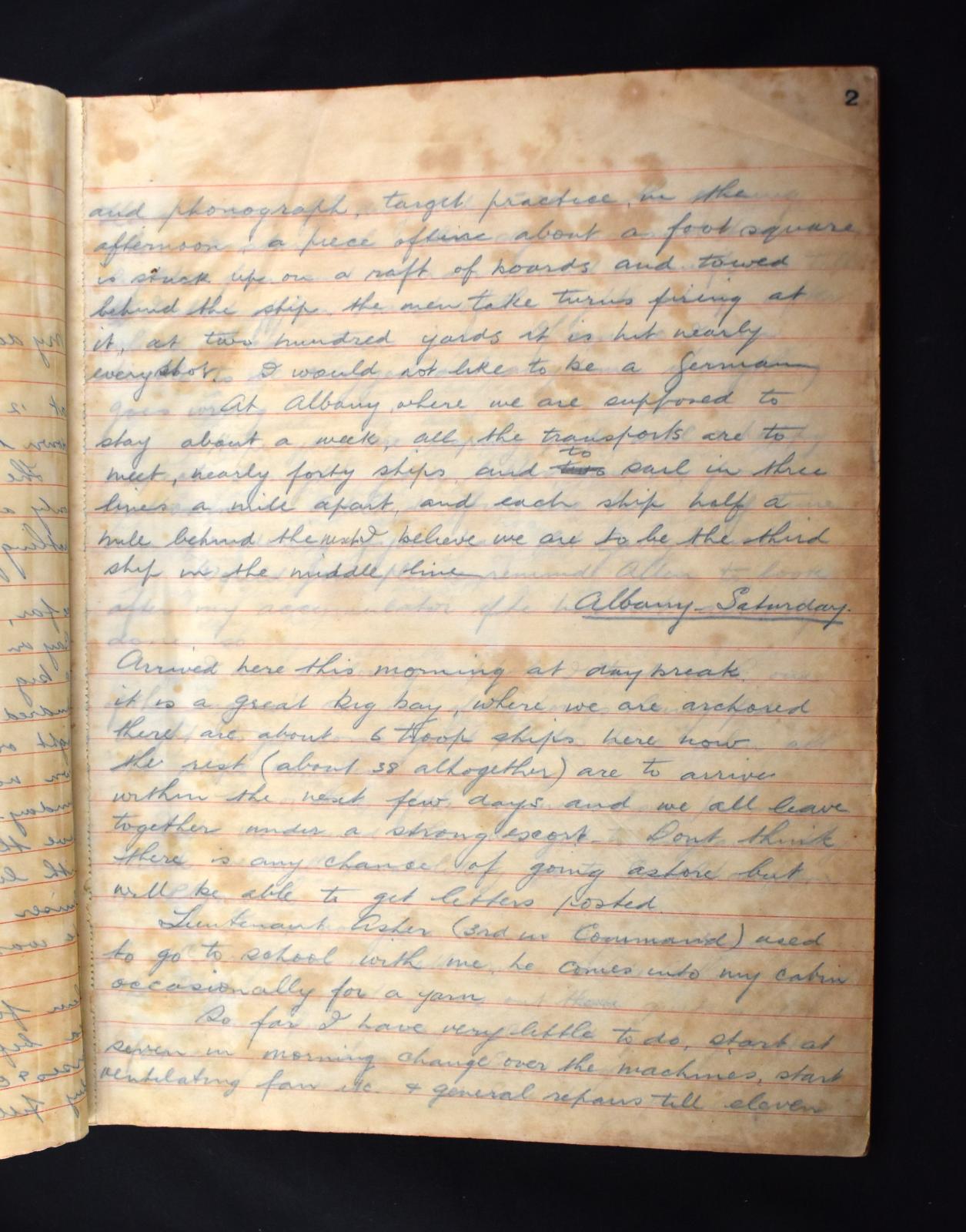 Diary of Personal Letters Written by Raymond WARBURTON - Page 2