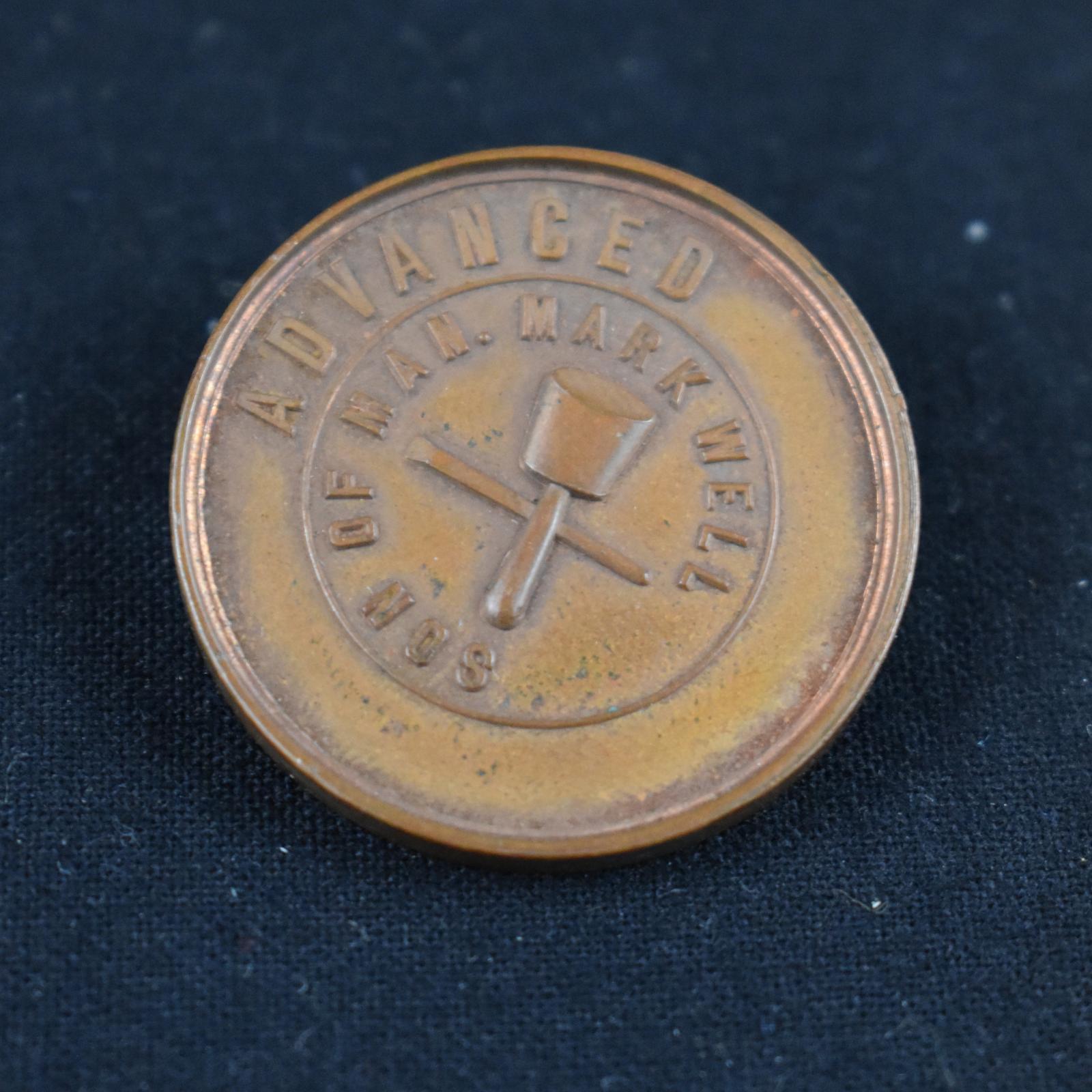 Masonic Copper Token Penny (reverse)