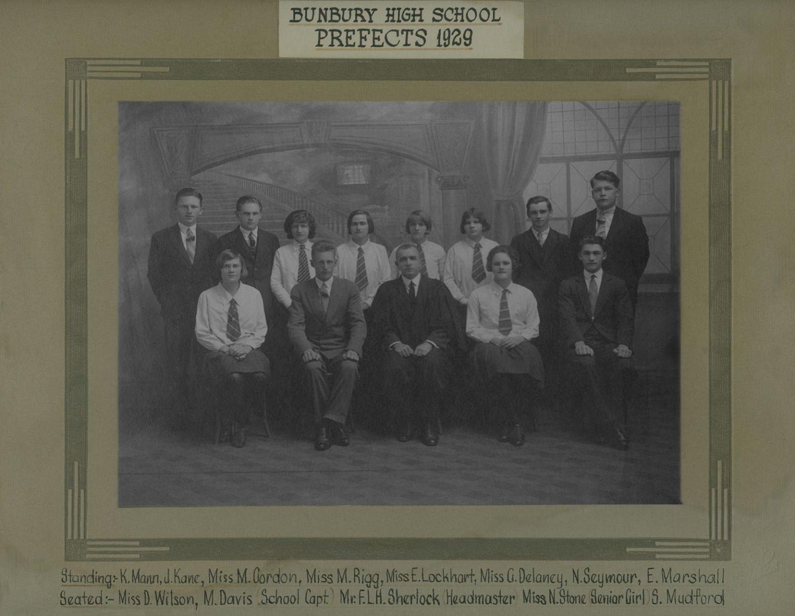 BHS Prefects 1929