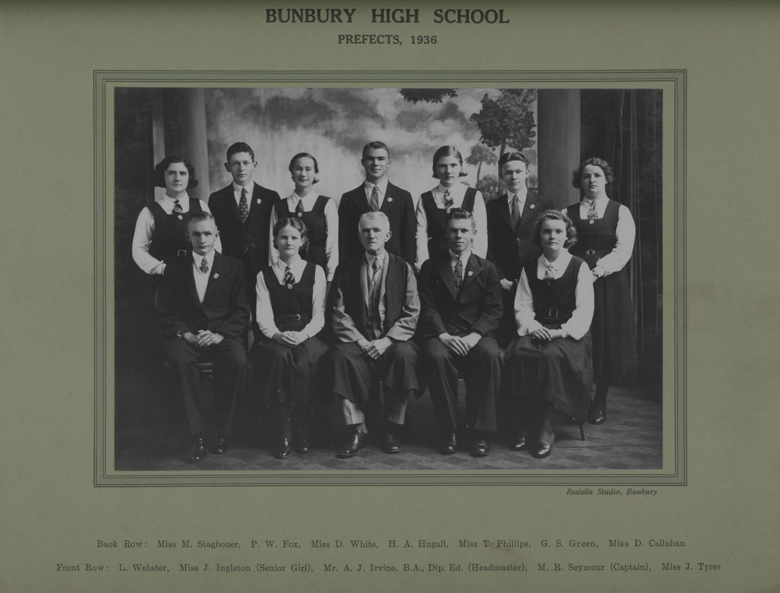 BHS Prefects 1936