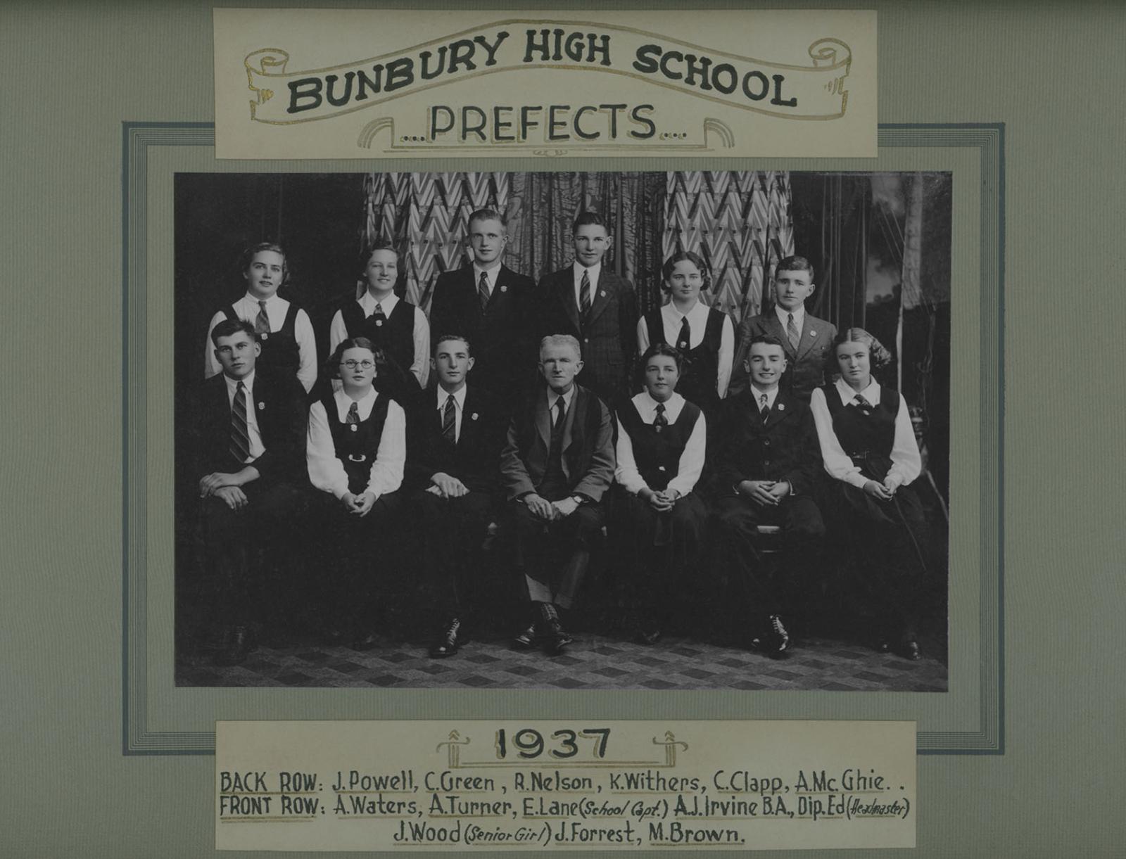 BHS Prefects 1937
