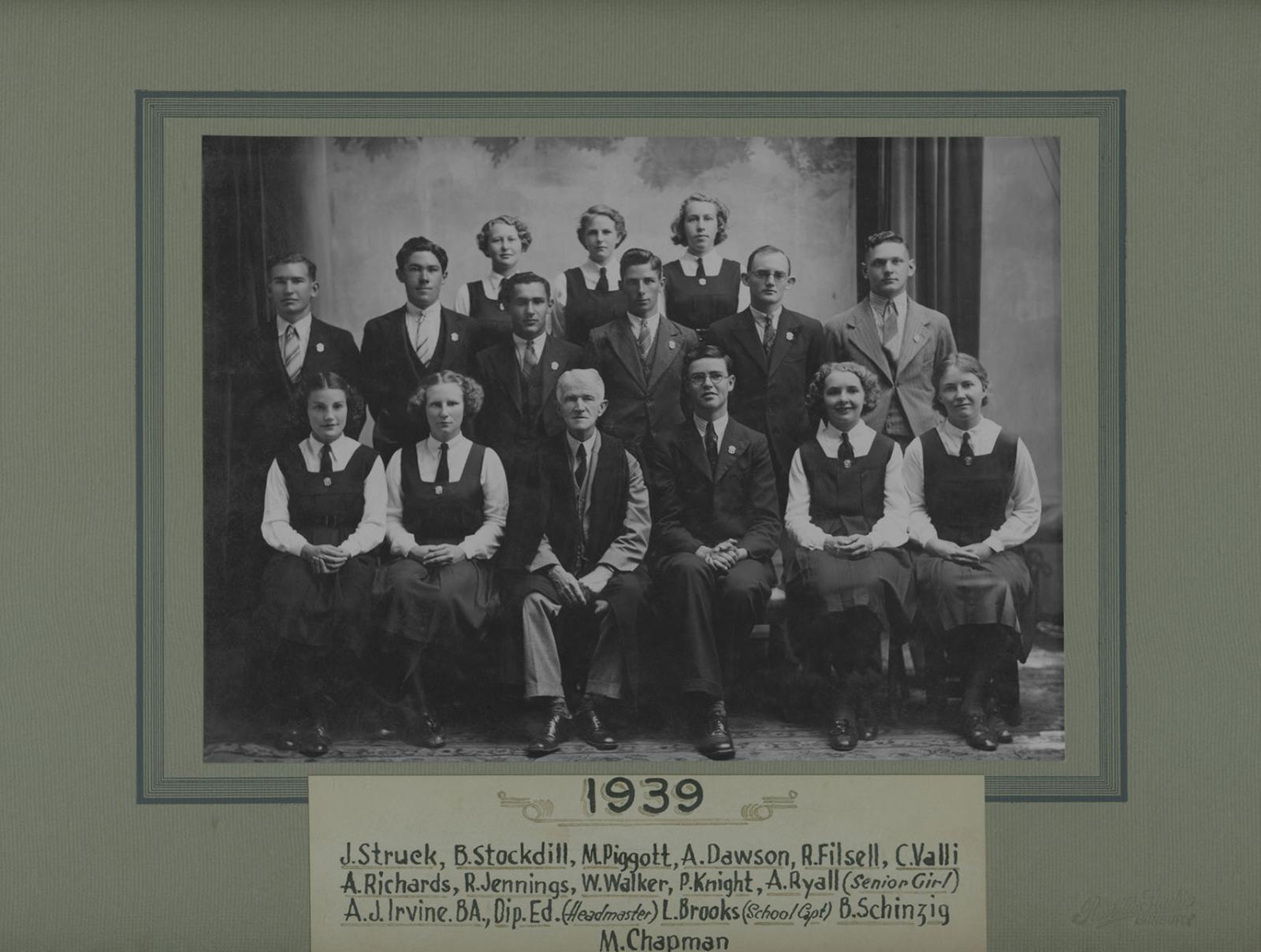 BHS Prefects 1939