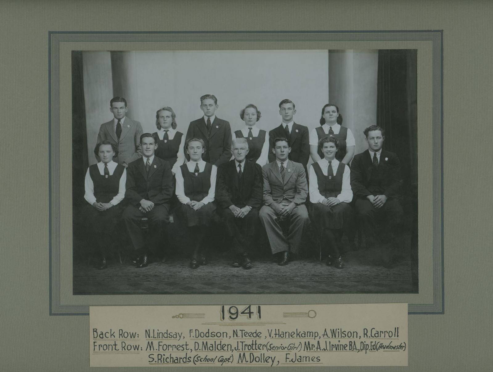 BHS Prefects 1941