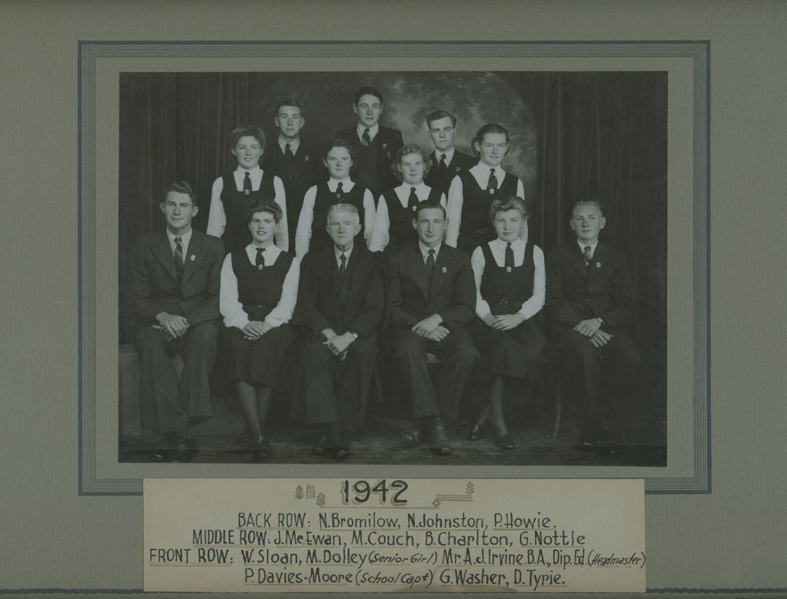 BHS Prefects 1942