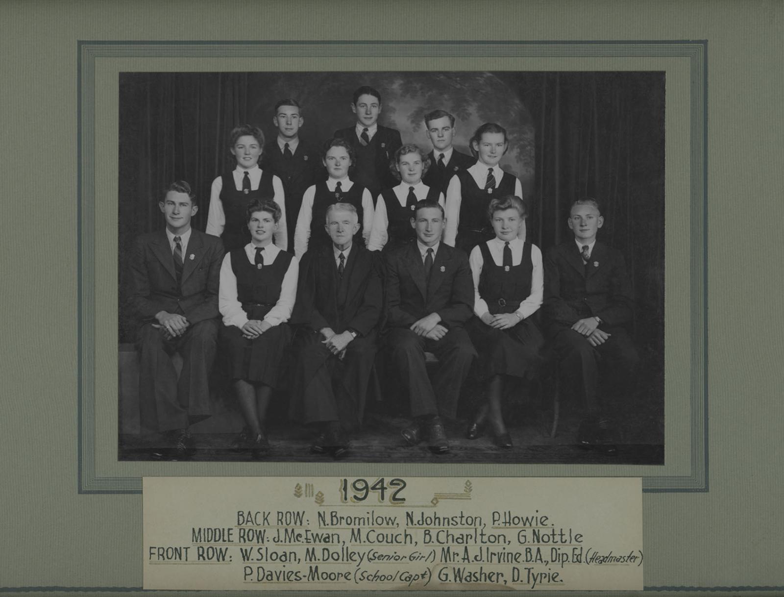 BHS Prefects 1942