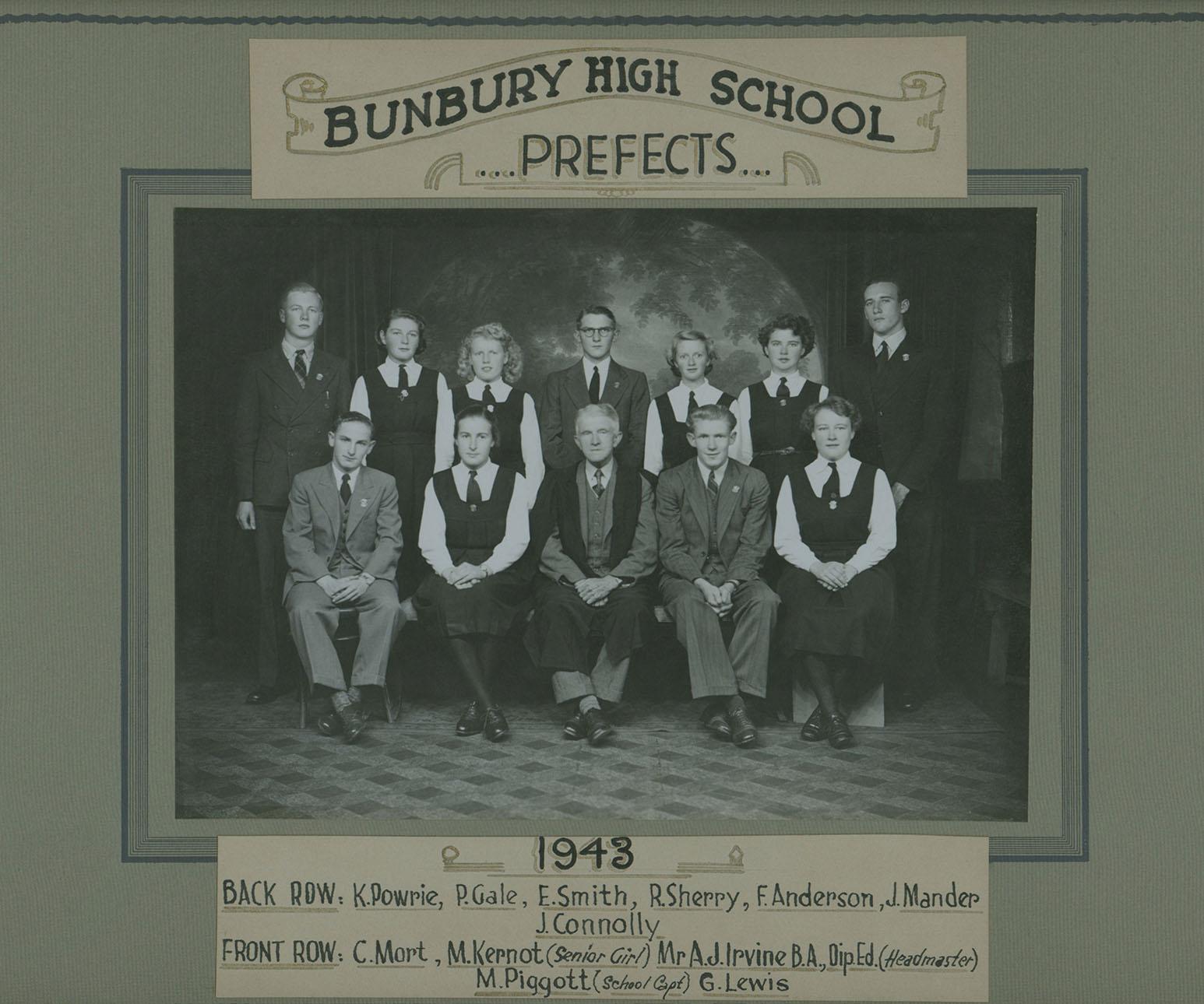 BHS Prefects 1943