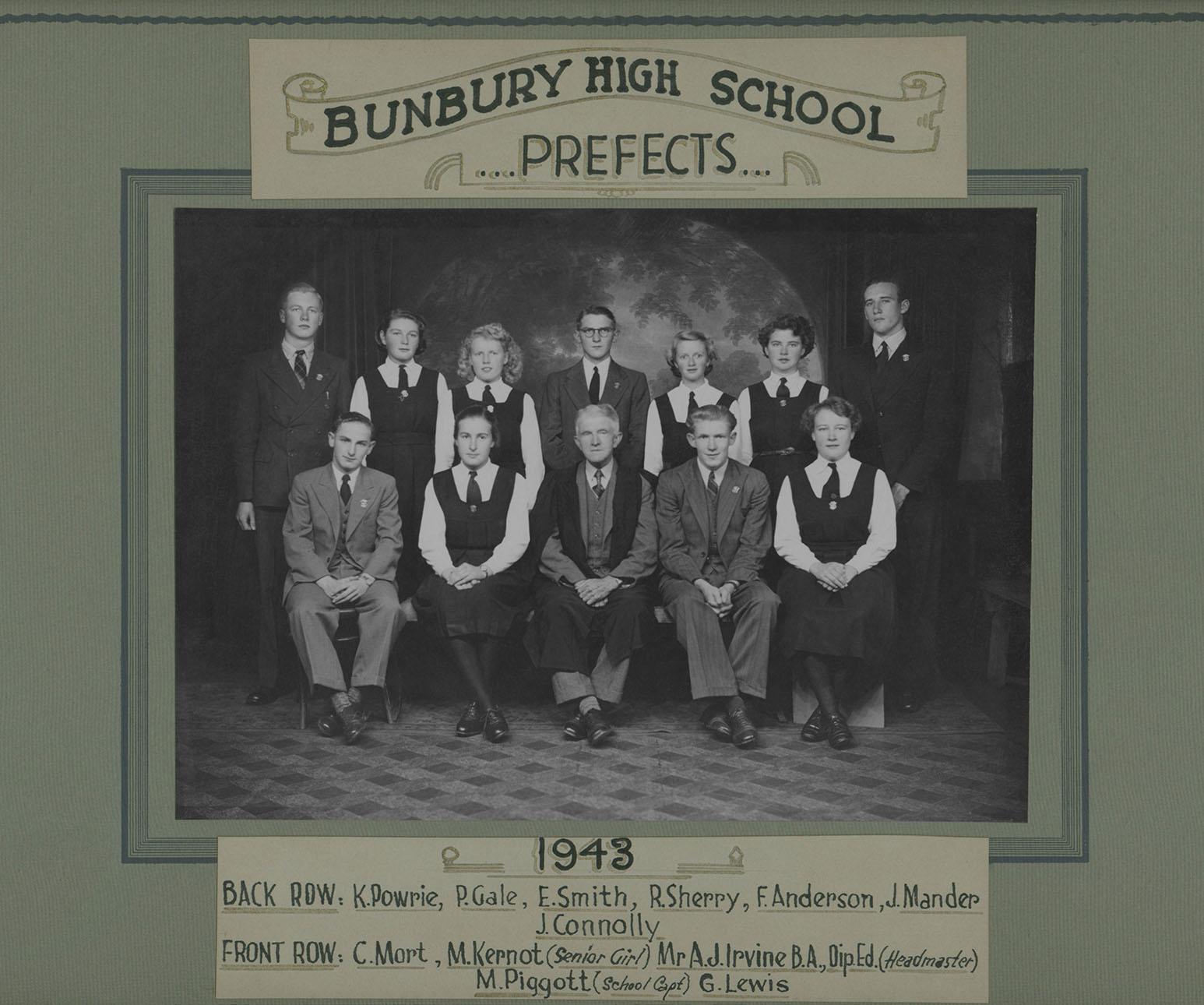 BHS Prefects 1943