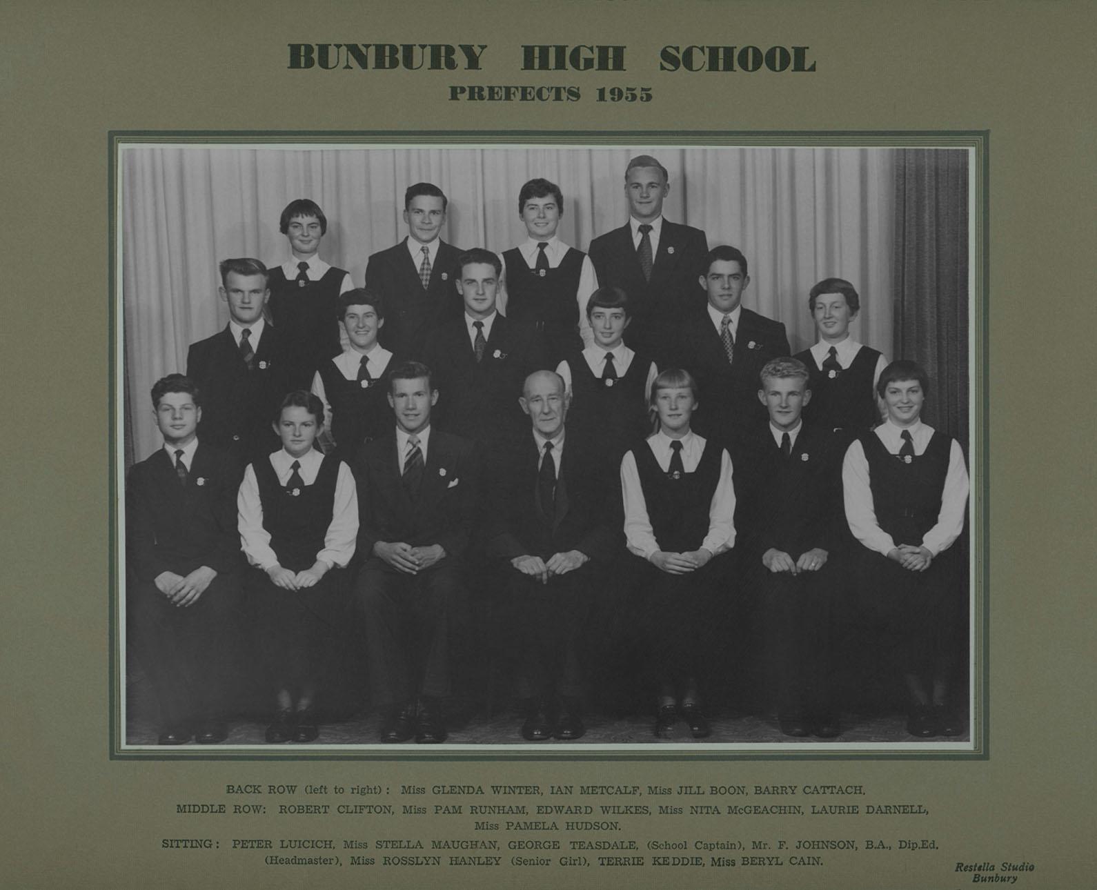 BHS Prefects 1955