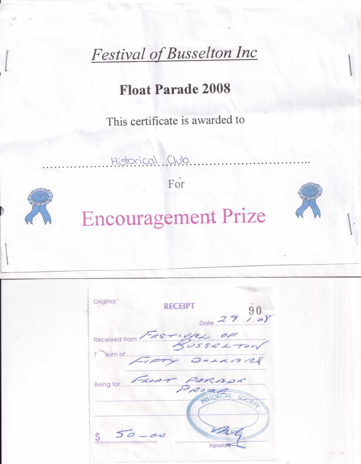Encouragement Award 2008