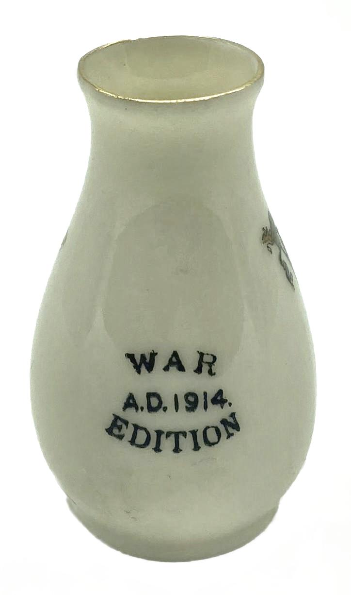 Arcadian China crested ware ornament - Belgium - back view