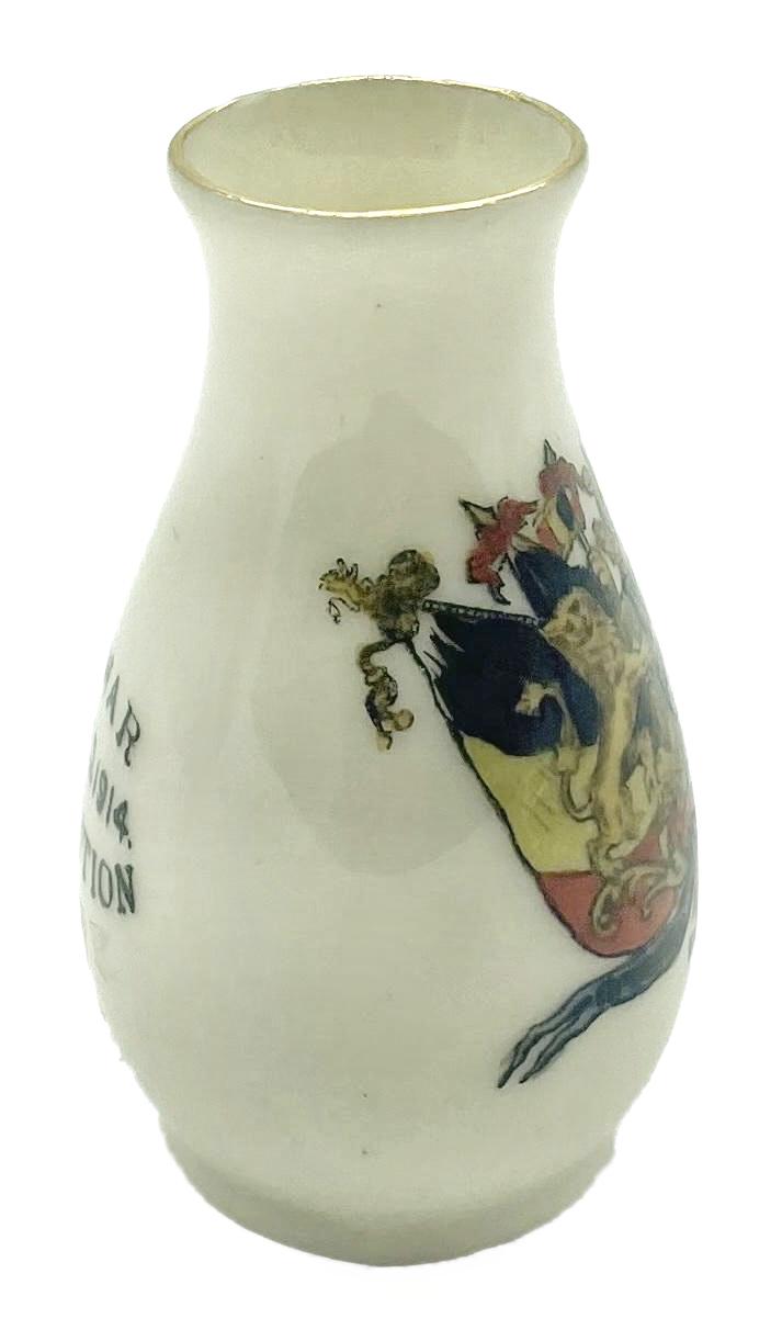 Arcadian China crested ware ornament - Belgium - other side view