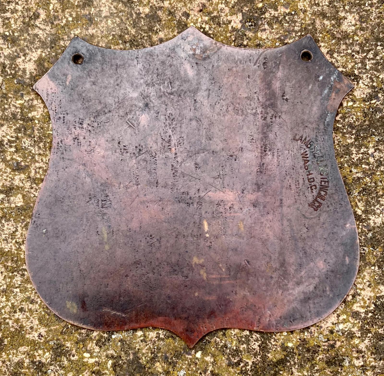 Reverse of memorial plaque commemorating American nurse Jane Delano