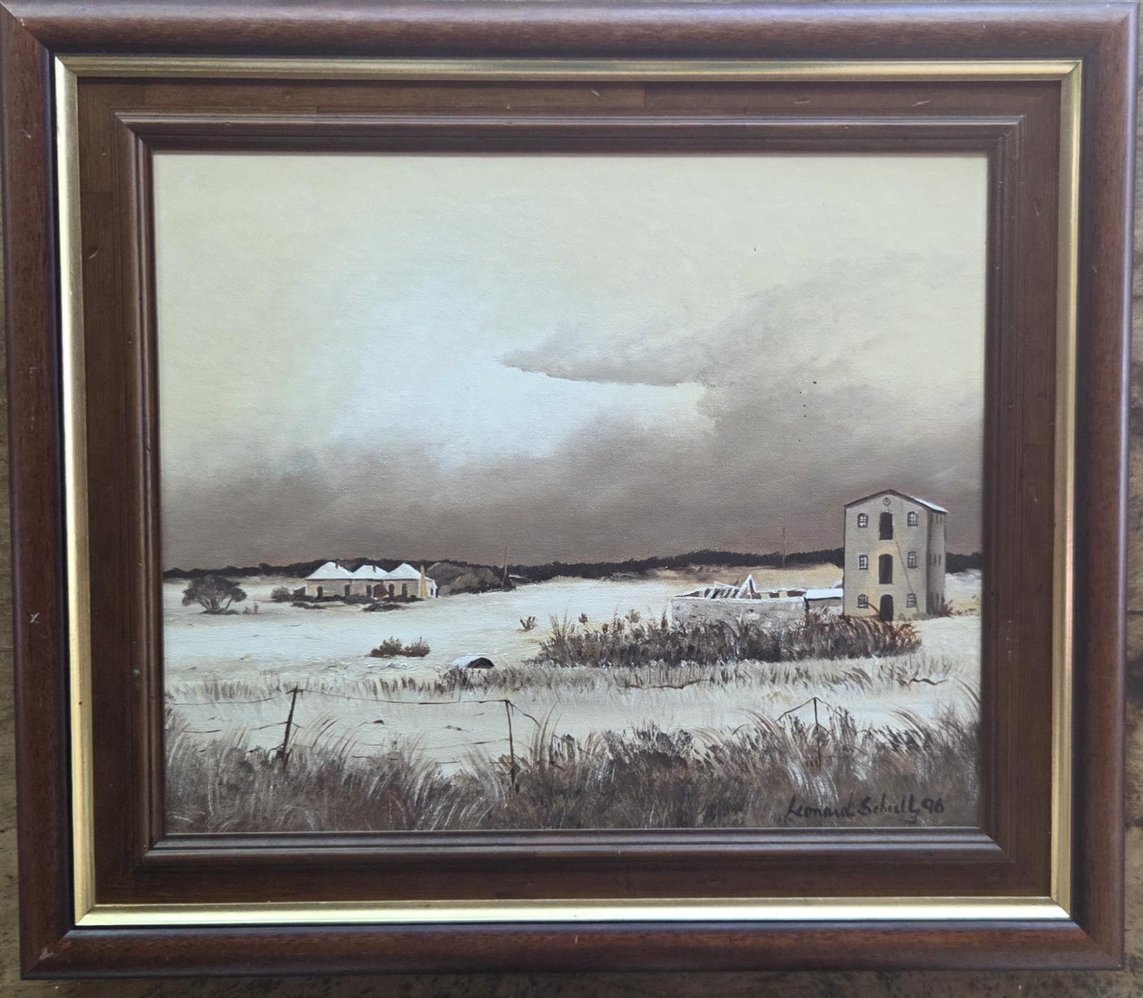 Framed painting of Clinch's Mill