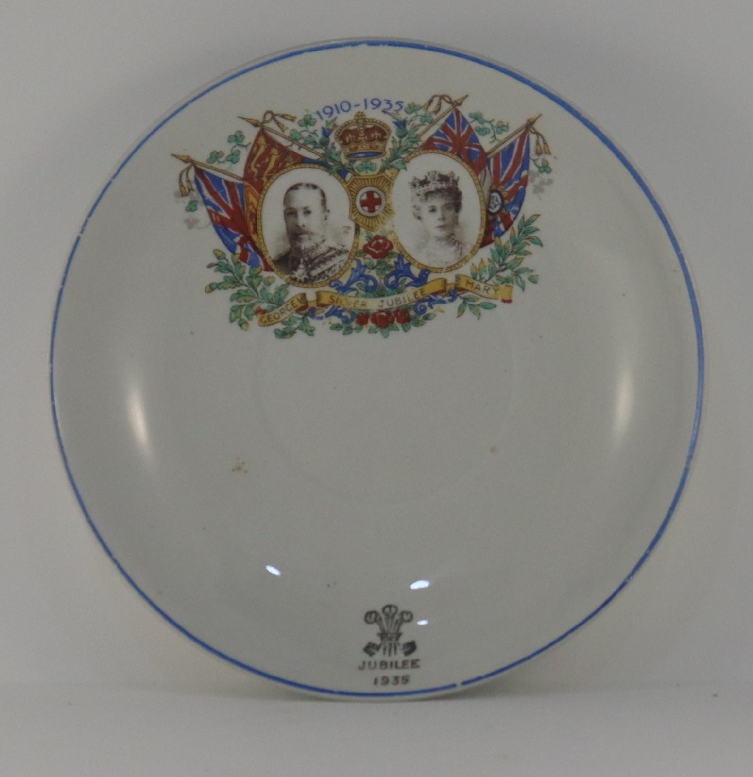 Commemorative Saucer for Jubilee of King George and Queen Mary