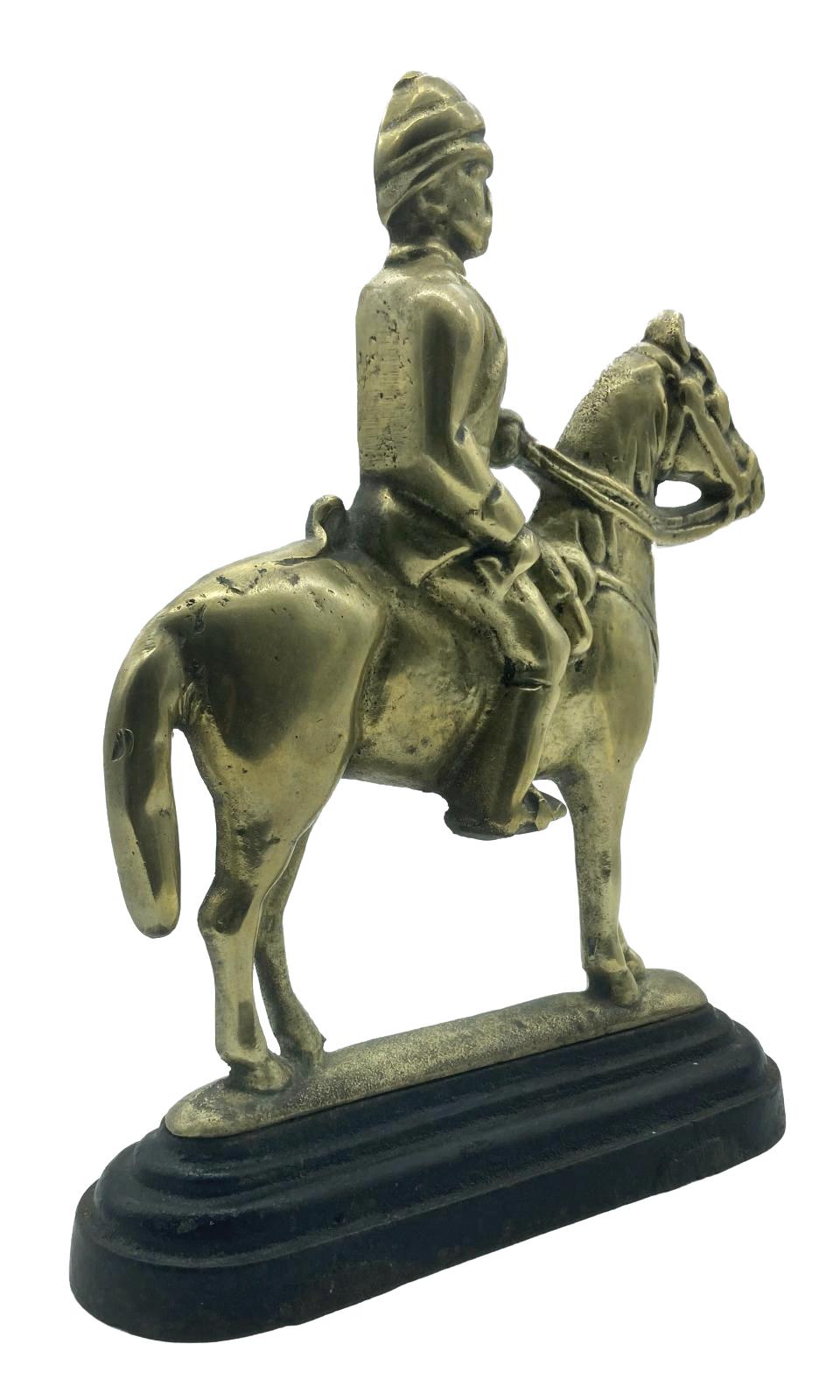 Lord Kitchener cast brass and iron doorstop - opposite oblique view