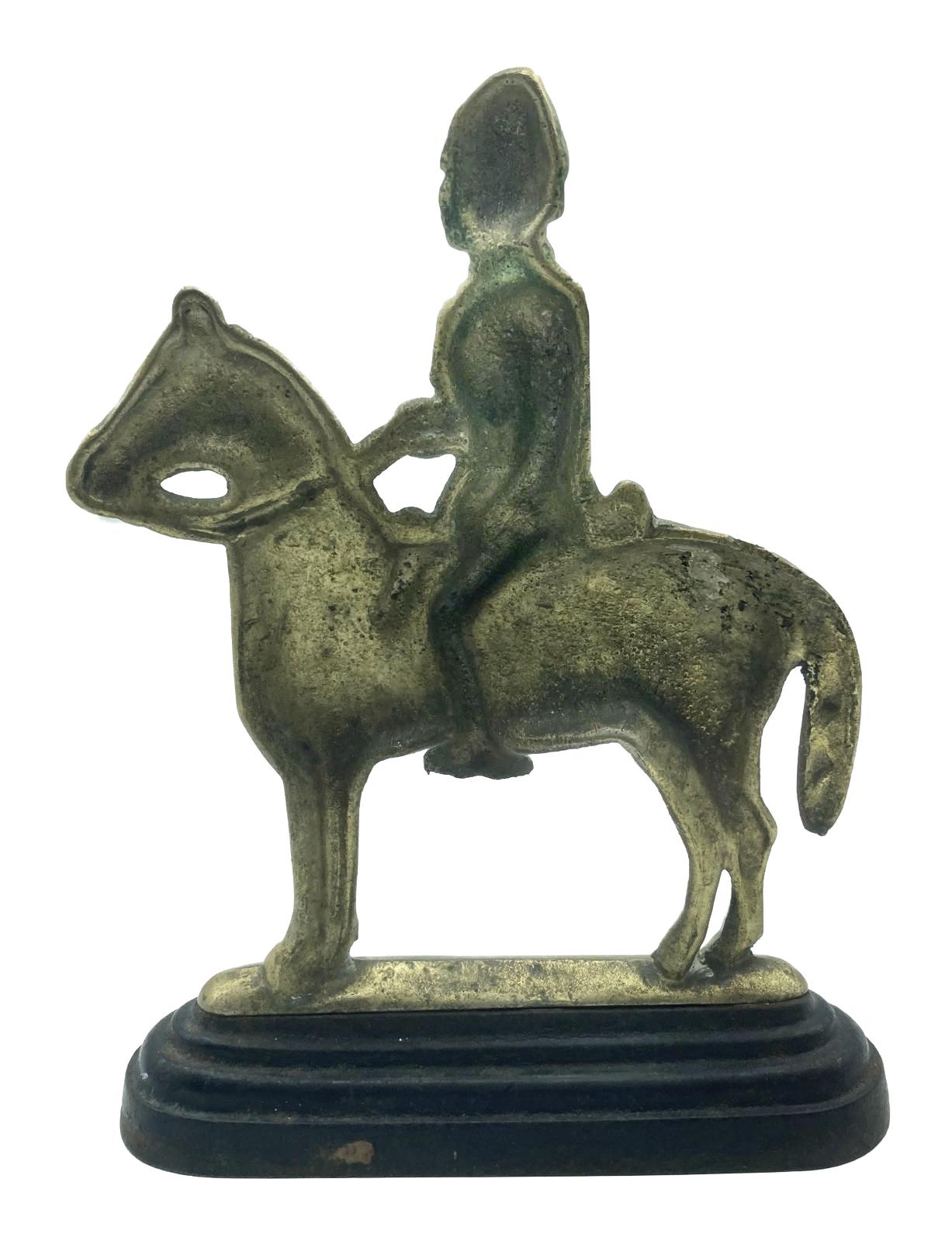 Lord Kitchener cast brass and iron doorstop - back view