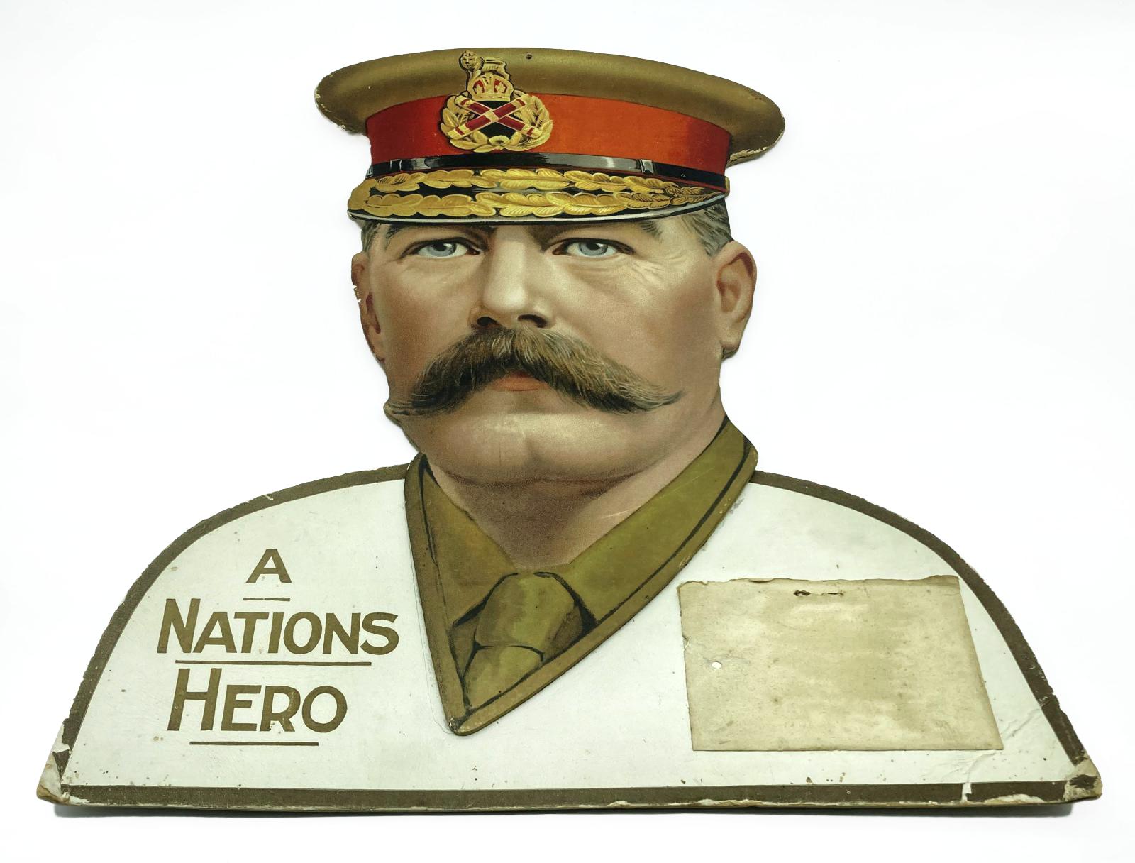 Lord Kitchener printed cardboard calendar - angled view