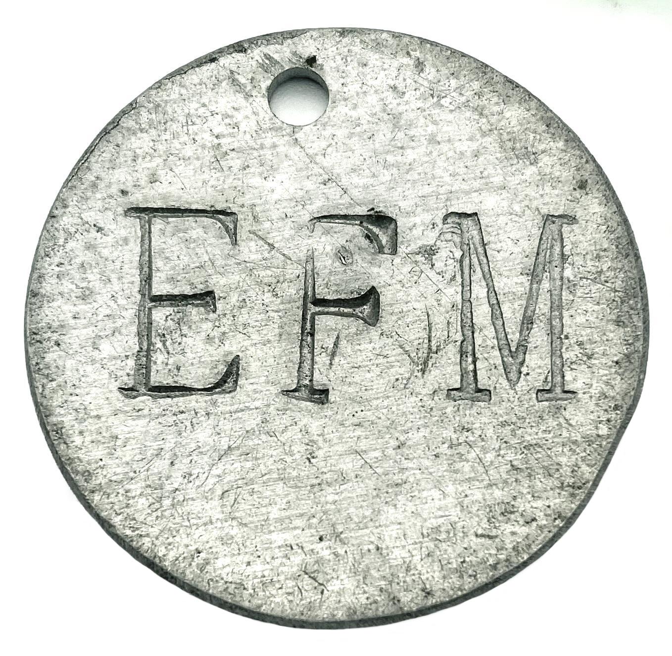 Explosives Factory Maribyrnong (E.F.M.) metal disc