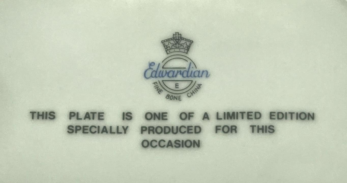 Parachute Regiment Commemorative Plate 1991 - reverse close-up