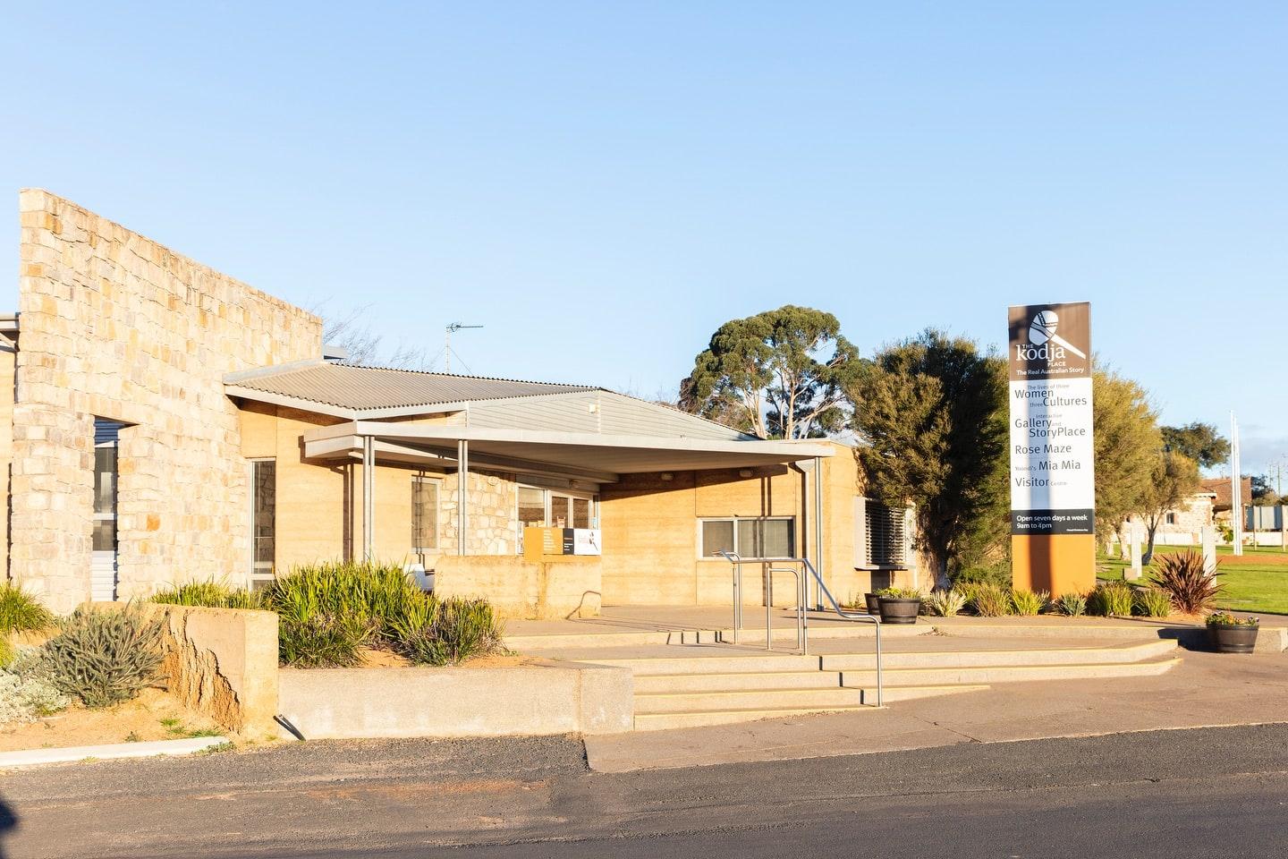 blue sky, a building, and steps