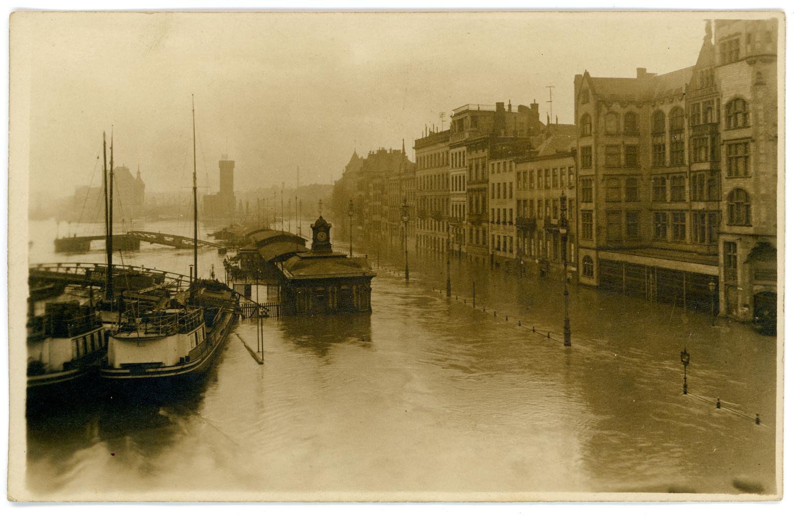 Flooding in the city of Cologne, Germany.