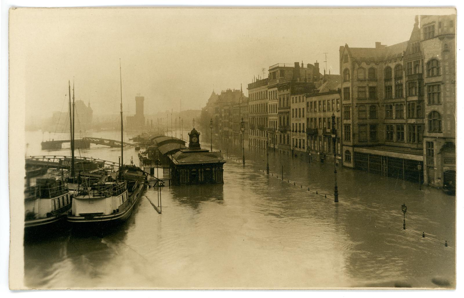 Flooding in the city of Cologne, Germany.