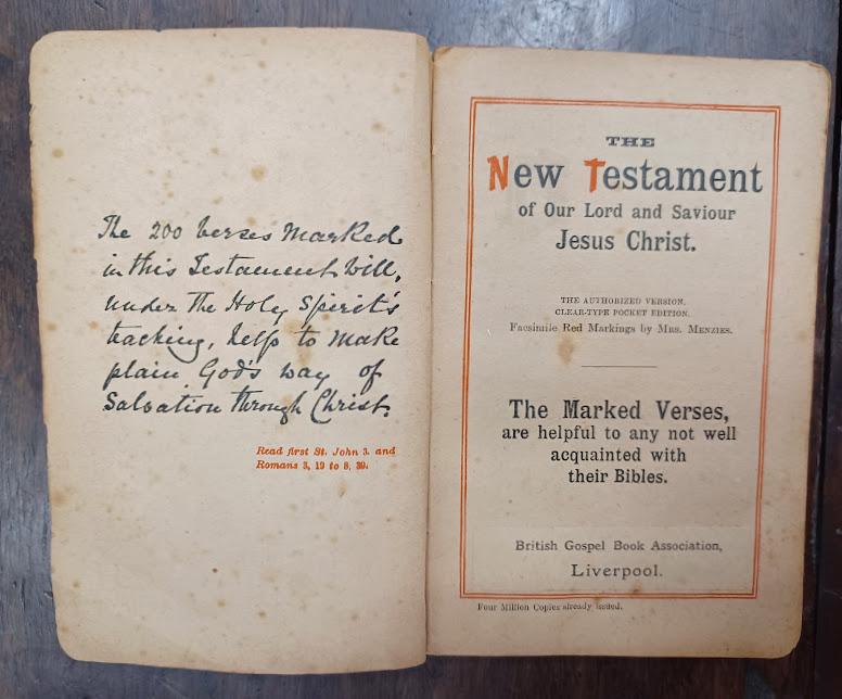 "Marked Testament" - inside cover