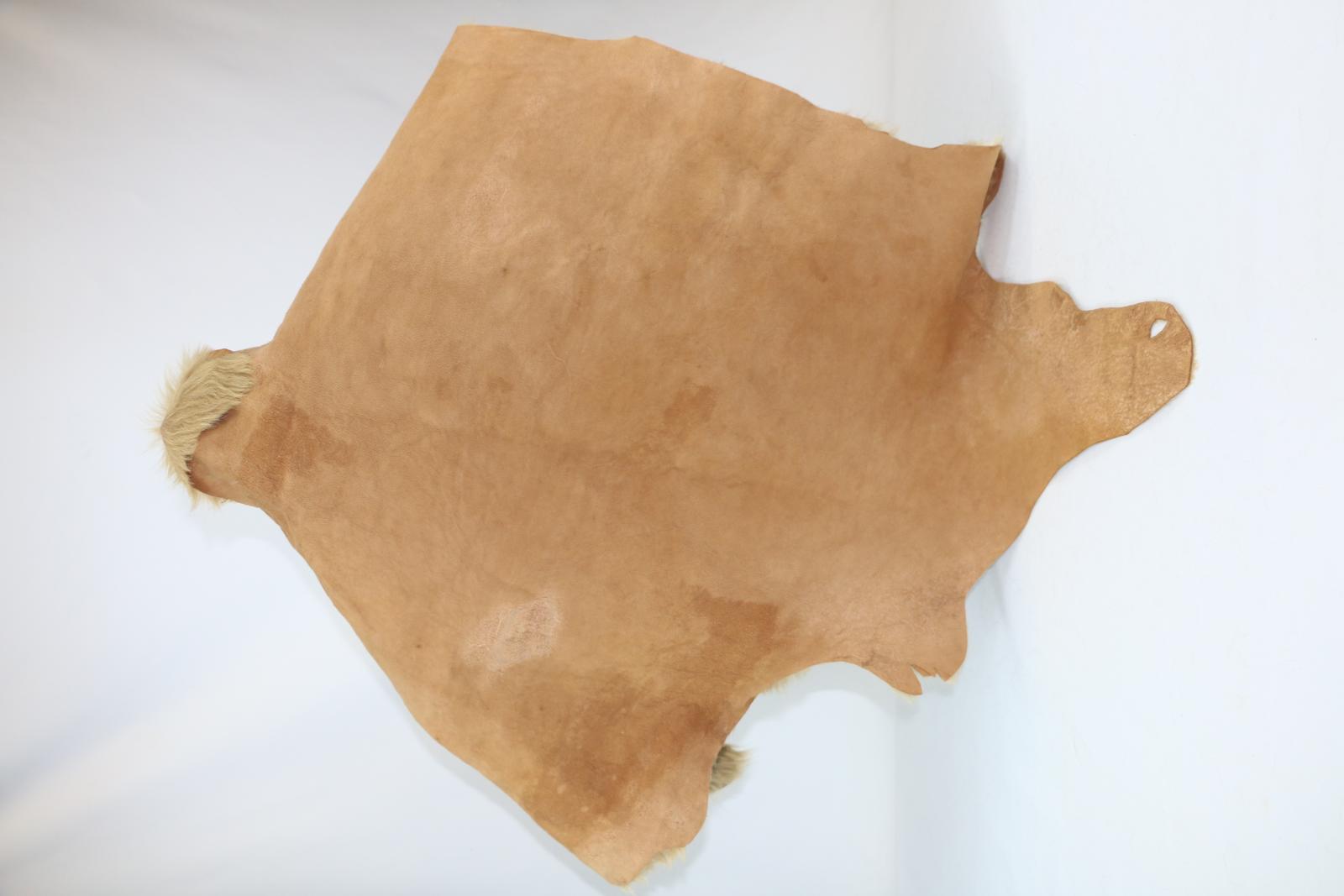 Buka, supposed to be doll sized but has not been cut out yet. Kangaroo pelt, skin side.