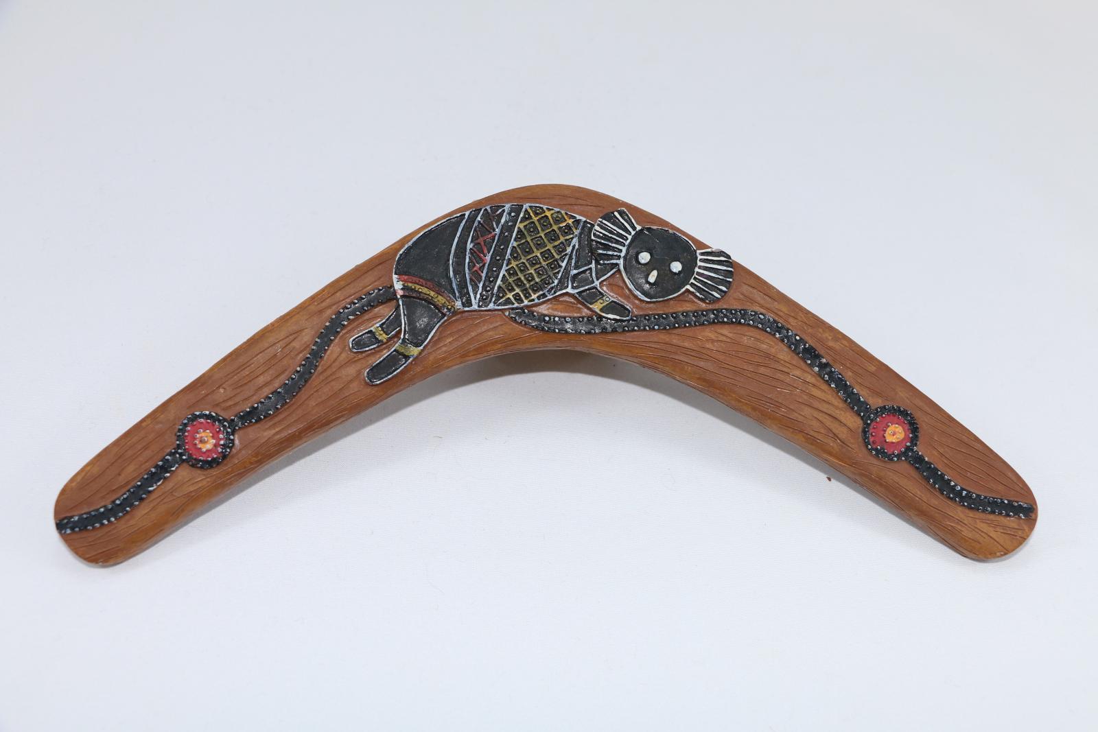 Ceramic ornamental Boomerang with decorative koala.