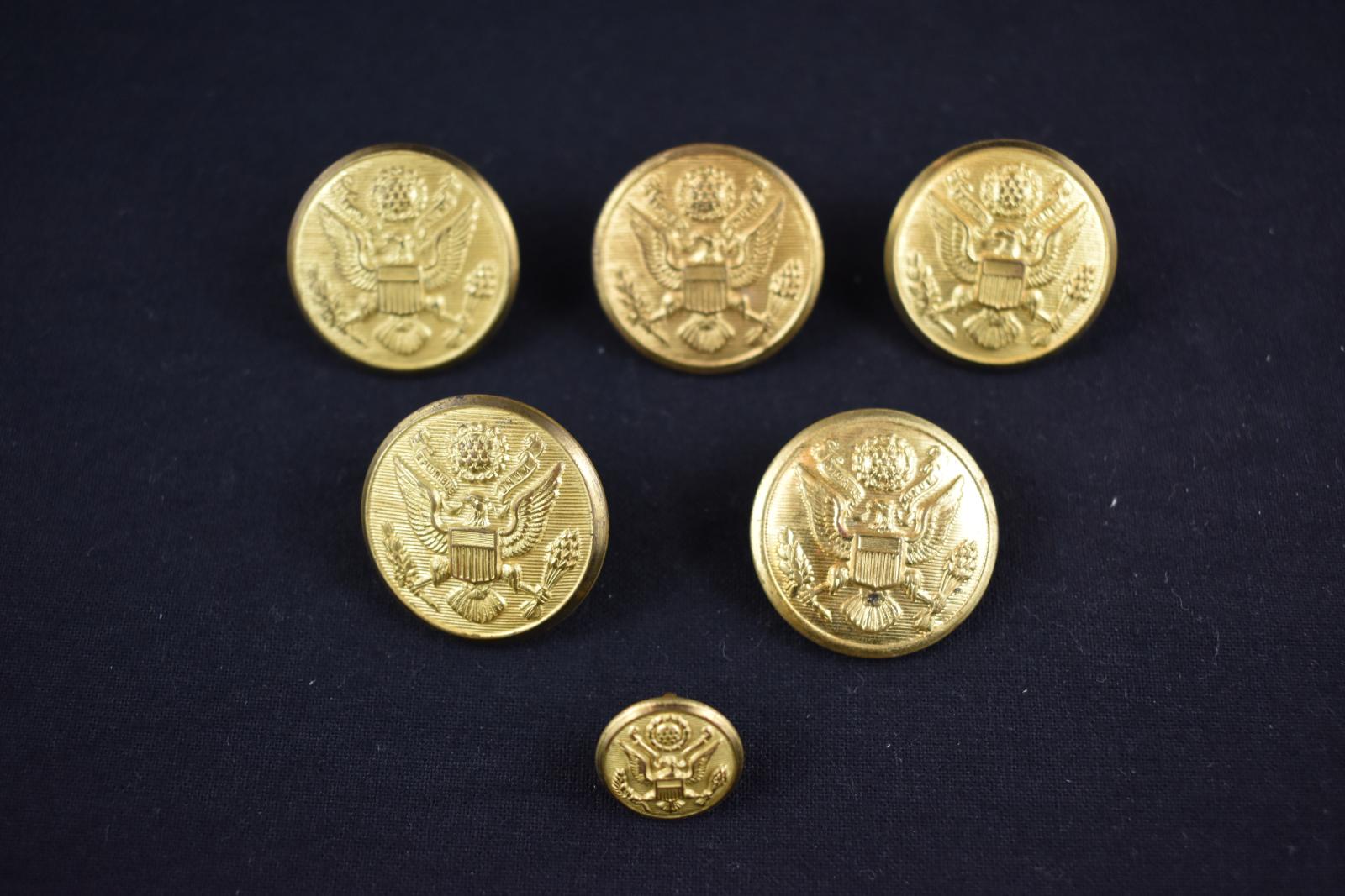 U.S  Brass Uniform Buttons, World War 2