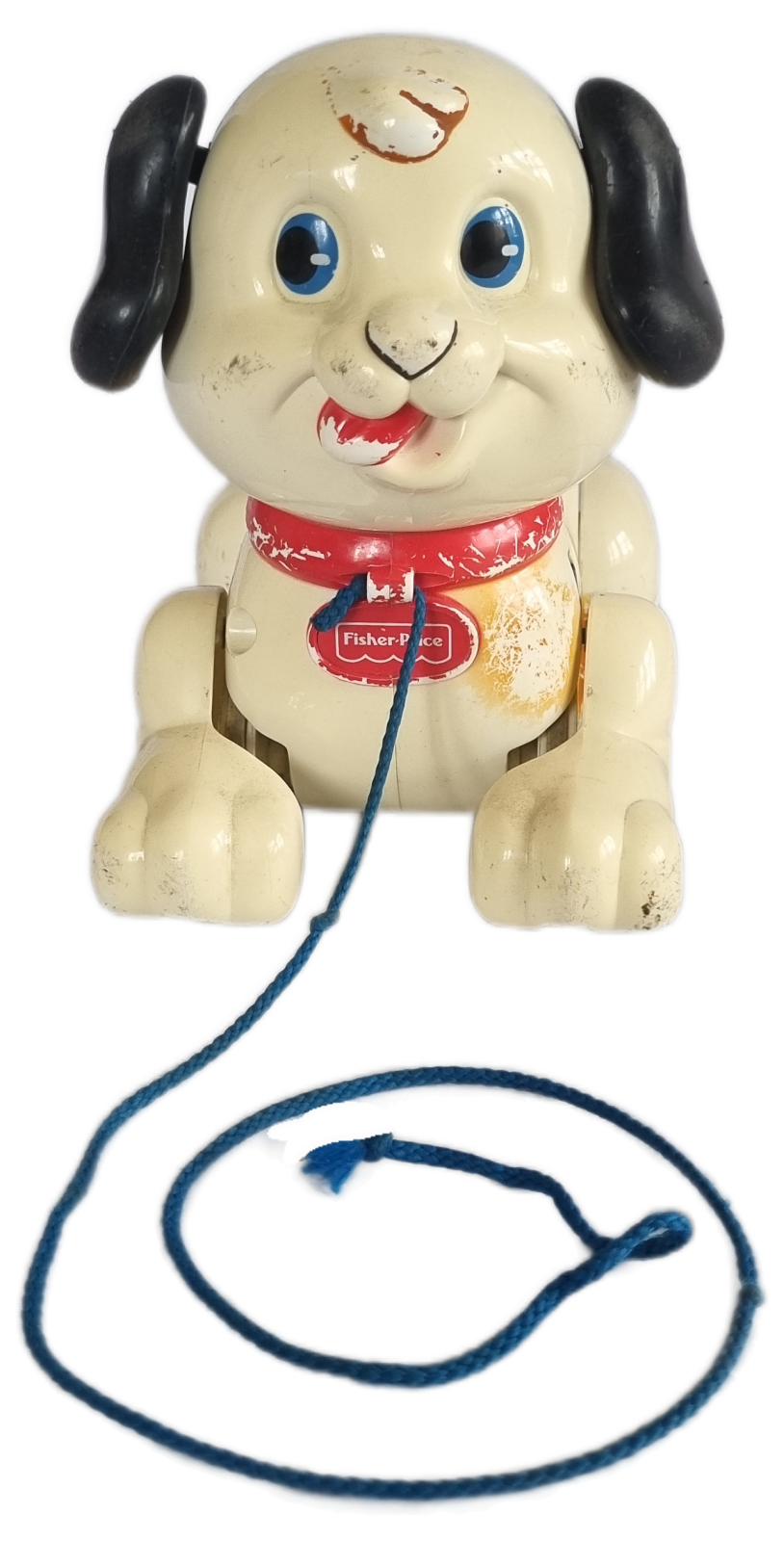 26-246 Pulling toy dog photo without background.