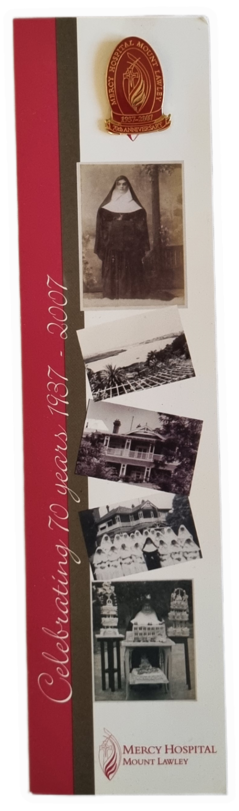 26-255 Mercy Hospital Mount Lawley 70th anniversary badge photo without background.