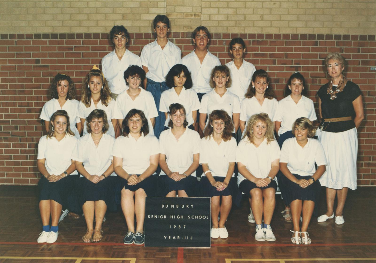 BSHS Class Photograph - Year 11J 1987
