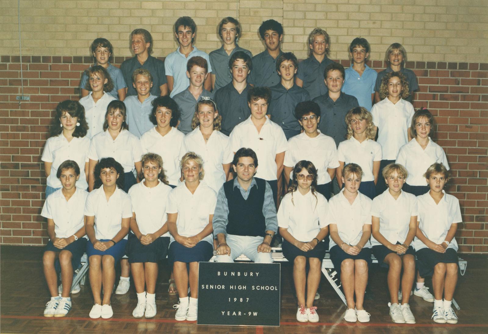 BSHS Class Photograph - Year 9W 1987