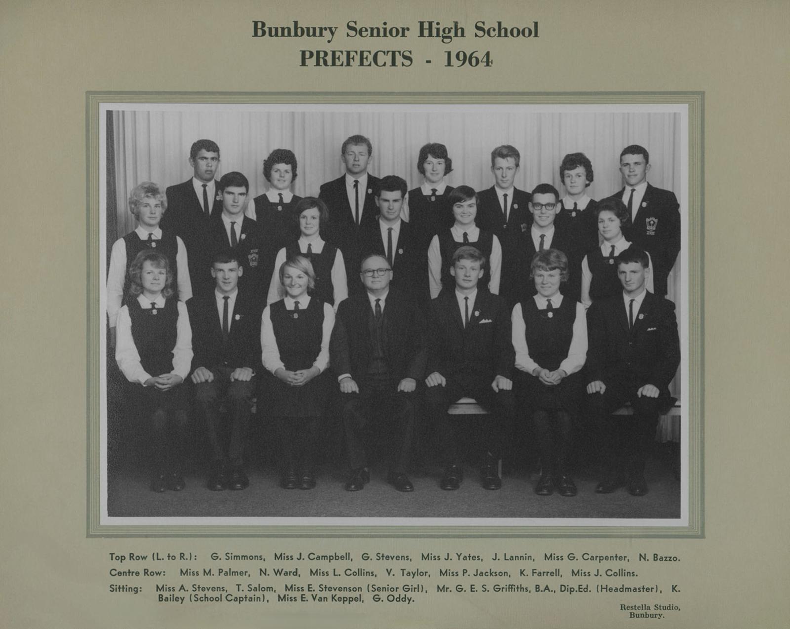 BHS Prefects 1964
