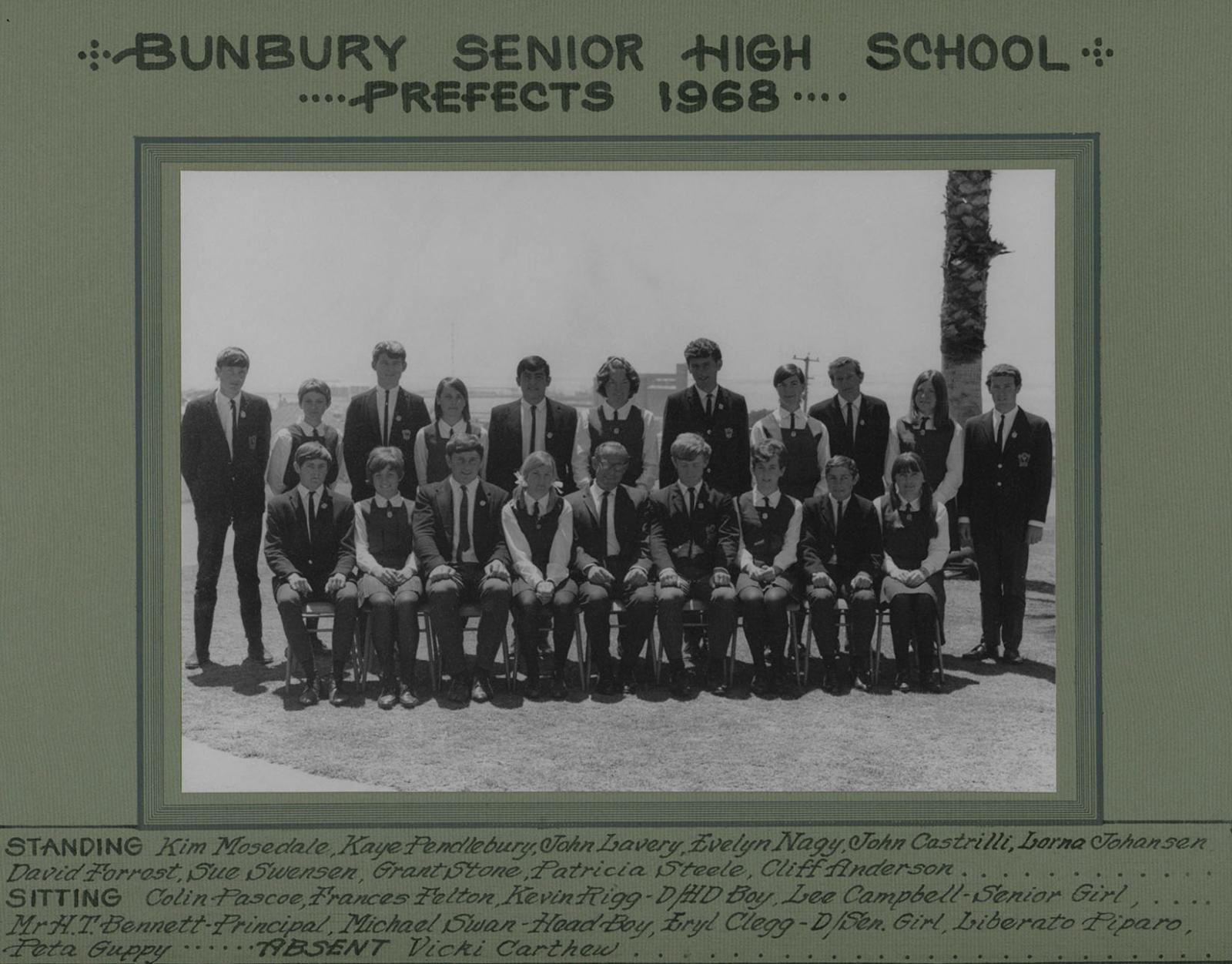 BSHS Prefects 1968