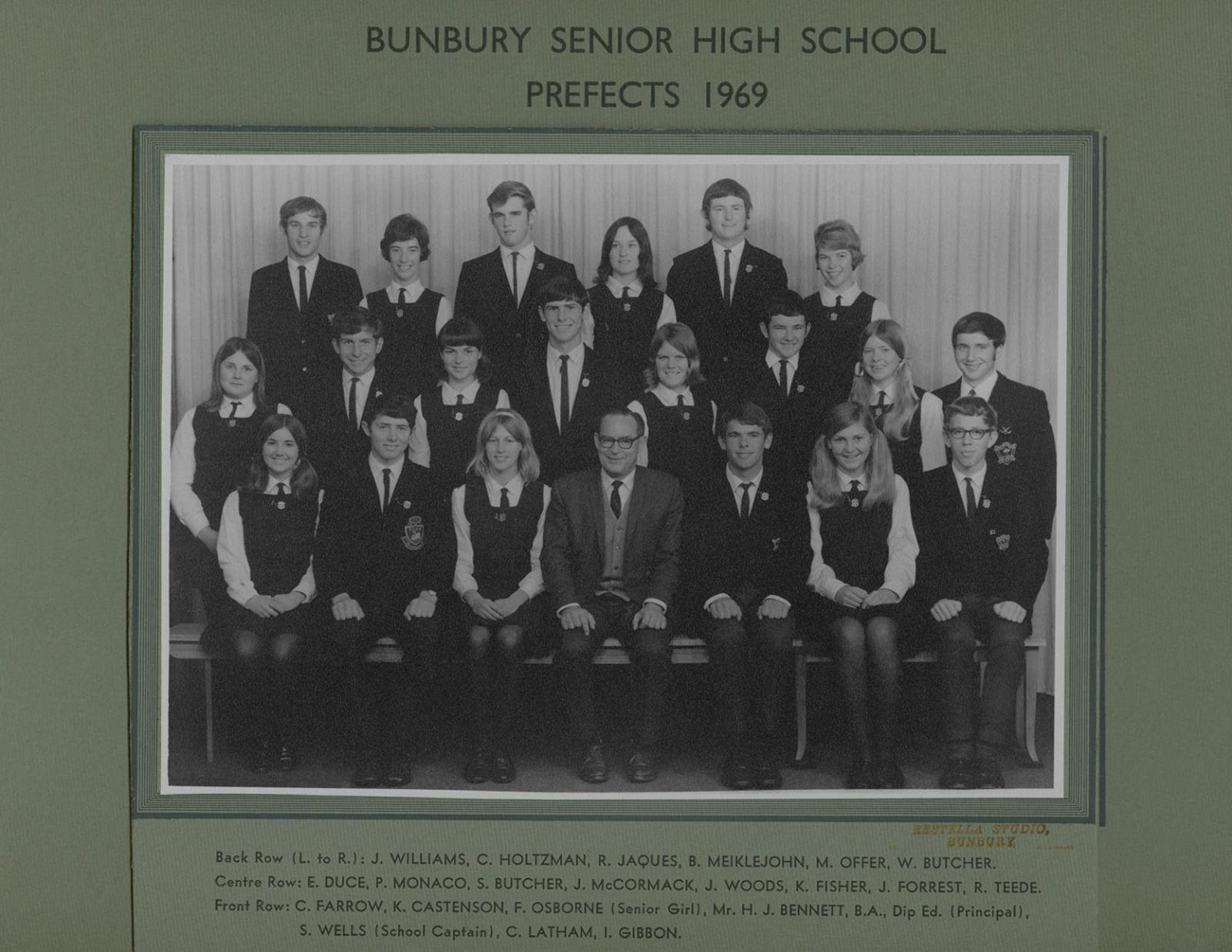 BSHS Prefects 1969